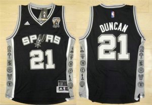 Maillot De Basket San Antonio Spurs Tim Duncan 21 Memorial Version of Retirement Noir